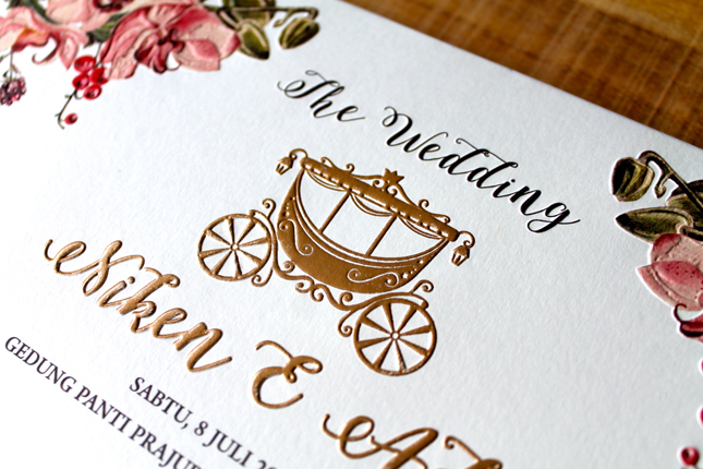 rose gold foil embossed